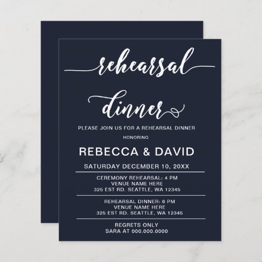 Budgetscript Navy Probe Einladung (Vorne/Hinten)