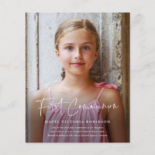 Budgetscript Religiöse Erste Kommunion Einladung (Vorderseite)