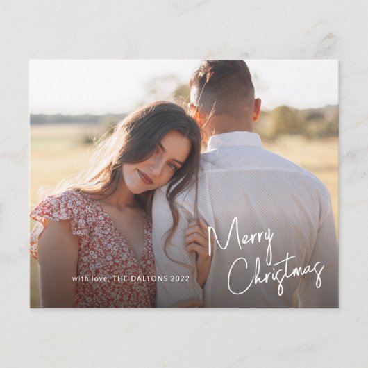 Budgetscript Weihnachts-Foto Weihnachtskarte (Vorderseite)