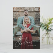 Budgetscript Weihnachts-Foto Weihnachtskarte (Stehend Vorderseite)