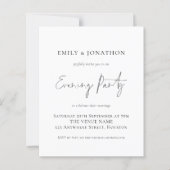 Budgetskript Hochzeitsfeier Party Einladung (Vorderseite)