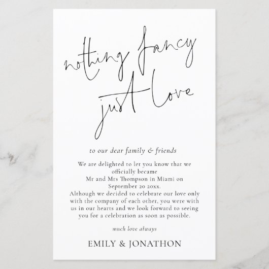 Budgetskript Nichts Extravagant nur Liebe Eloption (Vorderseite)