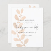 Budgetskript Peach Tinted Foliage Save the Date (Vorne/Hinten)