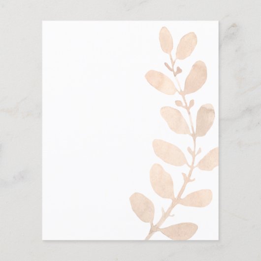 Budgetskript Peach Tinted Foliage Save the Date (Rückseite)