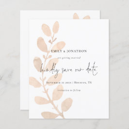 Budgetskript Peach Tinted Foliage Save the Date