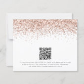 Budgetskript-Rose Gold-Glitzer Save the Date (Rückseite)