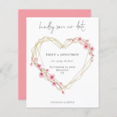 Budgetskript Sakura Cherry Blossom Save the Date (Vorne/Hinten)