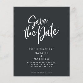 Budgetskript Save the Date Hochzeitsankündigung Flyer