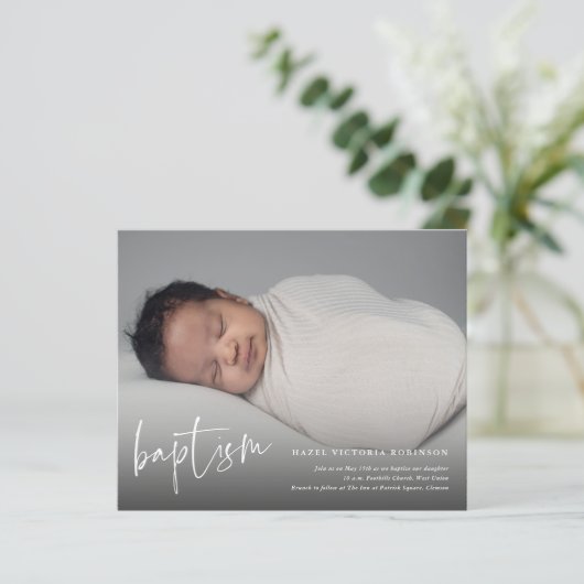 Budgetskripte Taufe & Weihnachts-Einladung (Stehend Vorderseite)