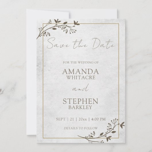 Budgetskriptereien Sichern der Datumskarte Einladung (Vorderseite)