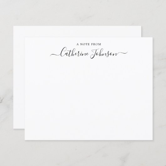 Budgetskriptkalligrafie Ein Hinweis aus der Note C (Vorne/Hinten)