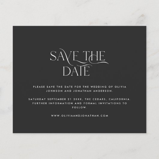 Budgettyp Modernes Hochzeitssemble Flyer (Hinten)