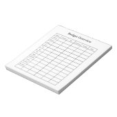 Budgetübersicht-Notizbuch Notizblock (Rotiert)