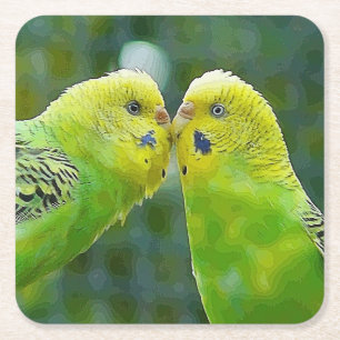 Budgie_2015_0604 Rechteckiger Pappuntersetzer