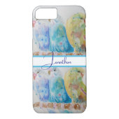 Budgie Aqua Aquamarin Case-Mate iPhone Hülle (Rückseite)