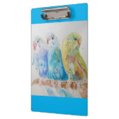 Budgie Aqua Aquamarin Klemmbrett (Links)