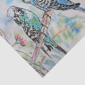 Budgie Aqua Aquamarin Seidenpapier (Ausschnitt)