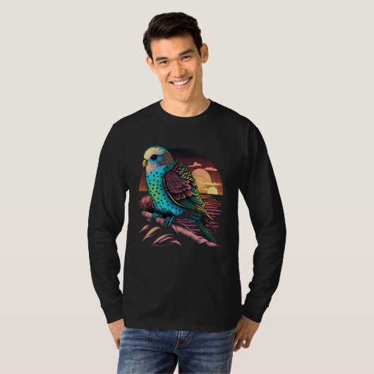 Budgie Beach Budgerigar Parakeet Bird Summer  2 T-Shirt (Vorne ganz)