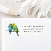 Budgie Bird Pair Rücksendeadresse (Insitu)