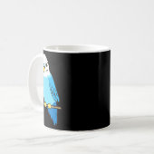 Budgie Bird Parakeet Niedlich Parakeet Blue Kaffeetasse (Vorderseite Links)