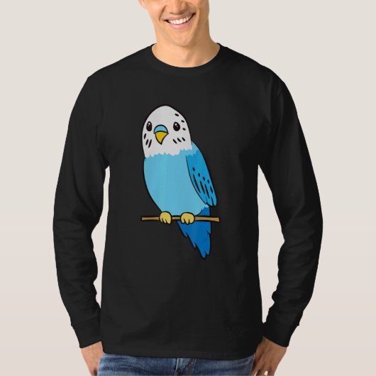 Budgie Bird Parakeet Niedlich Parakeet Blue T-Shirt (Vorderseite)