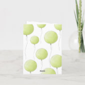 Budgie Birthday geklappt Dankeschön Karte (Rückseite)