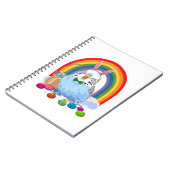 Budgie Blue Parakeet Ostereier Bunny Premium Notizblock (Linke Seite)