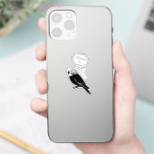 Budgie Brainstorm: Personalisiertes Parakeet-Noteb Aufkleber (Telefon)