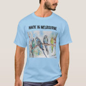 Budgie Budgerigar Bird aus Melbourne T Shirt (Vorderseite)