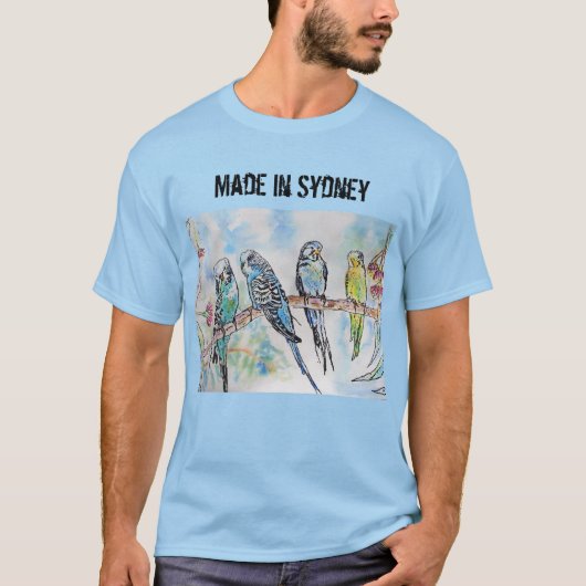 Budgie Budgerigar Bird aus Sydney T Shirt (Vorderseite)