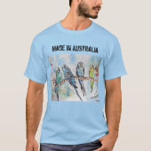 Budgie Budgerigar Bird made in Australia T Shirt (Vorderseite)