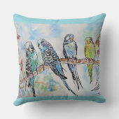 Budgie Budgerigar Bird Made In Australia T Shirt Kissen (Rückseite)