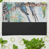 Budgie Budgerigar Bird Made In Melbourne Birds Geschirrtuch (Gefaltet)