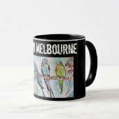 Budgie Budgerigar Bird Made In Melbourne Birds Tasse (VorderseiteRechts)