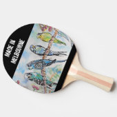 Budgie Budgerigar Bird Made In Melbourne Birds Tischtennis Schläger (Seitenansicht)