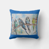 Budgie Budgerigar Bird Made In Melbourne  Kissen (Rückseite)