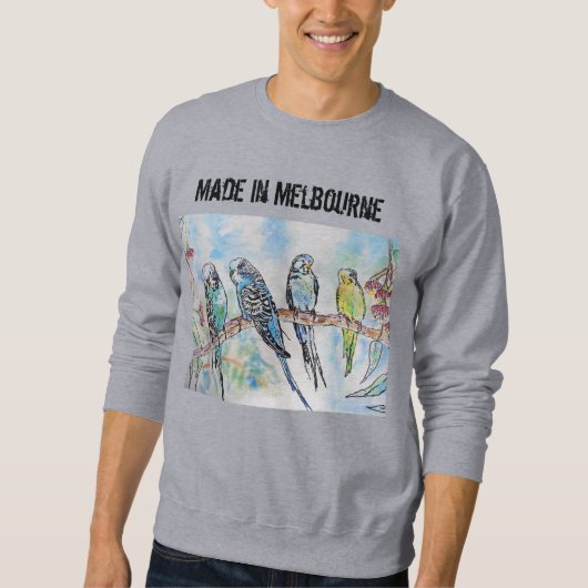 Budgie Budgerigar Bird Made In Melbourne T Shirt (Vorderseite)