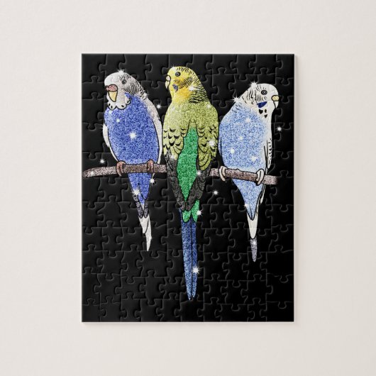 Budgie Budgerigar-Glitzer Puzzle (Vertikal)