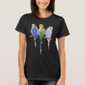 Budgie Budgerigar-Glitzer T-Shirt (Vorderseite)