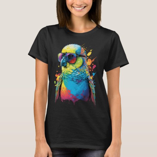Budgie Budgerigar Parakeet Bird 4 T-Shirt (Vorderseite)