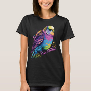 Budgie Budgerigar Parakeet Bird Ästhetik Vaporwav T-Shirt
