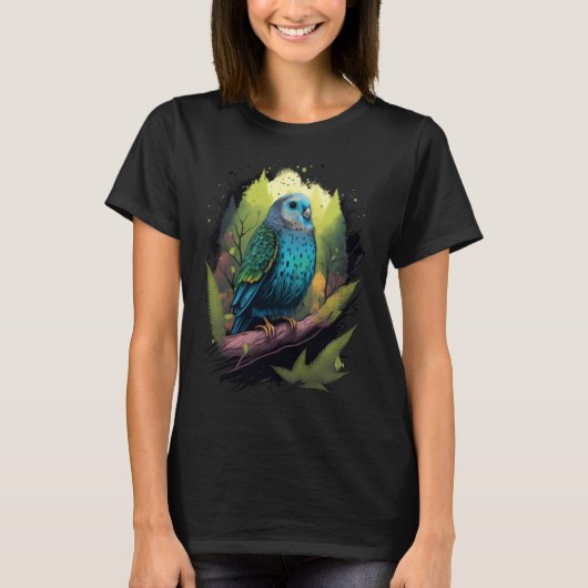 Budgie Budgerigar Parakeet Bird Nature Birdwatchin T-Shirt (Vorderseite)
