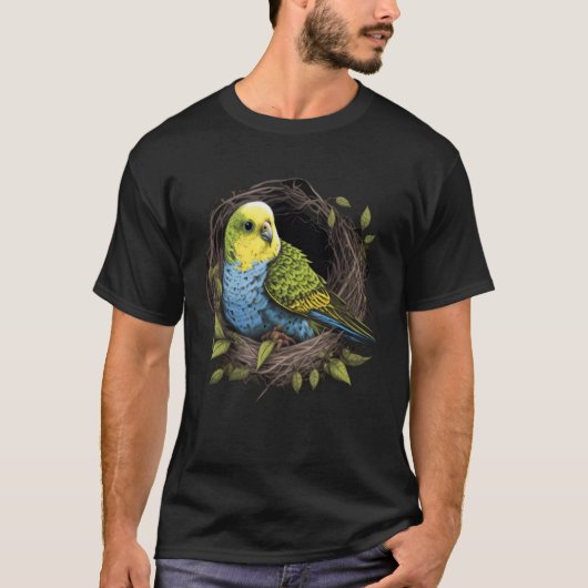 Budgie Budgerigar Parakeet Bird Nest  2 T-Shirt (Vorderseite)