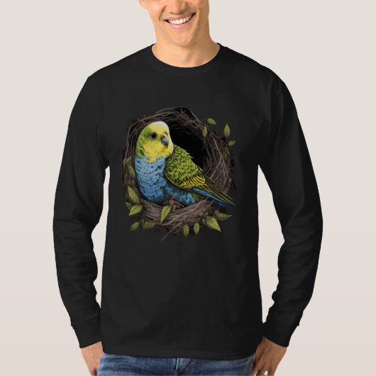Budgie Budgerigar Parakeet Bird Nest  2 T-Shirt (Vorderseite)