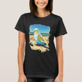 Budgie Budgerigar Parakeet Bird Ocean Beach Summer T-Shirt (Vorderseite)