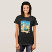 Budgie Budgerigar Parakeet Bird Ocean Beach Summer T-Shirt (Vorne ganz)