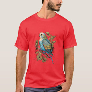 Budgie Budgerigar Parakeet Bird Retro Vintager 80e T-Shirt
