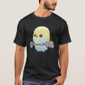 Budgie Budgerigar Parakeet Lifting Bodybuilder Gym T-Shirt (Vorderseite)