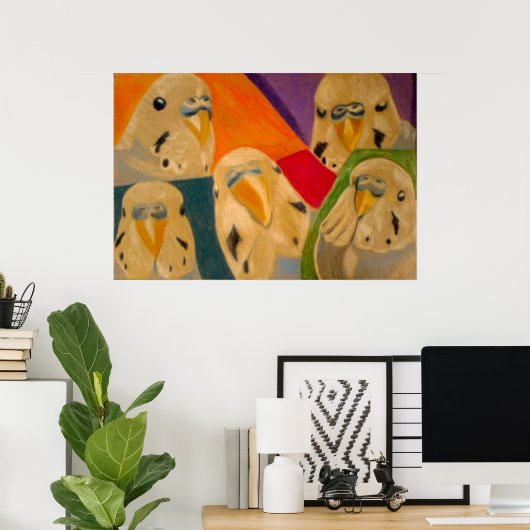 Budgie Budgerigar Poster (Heimbüro)