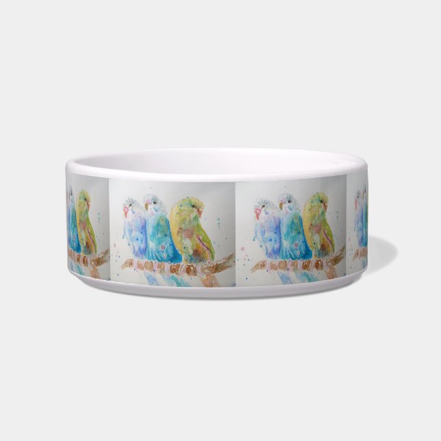 Budgie budgerigars Vögel Hübsch Bird Drink Bowl Napf (Vorderseite)
